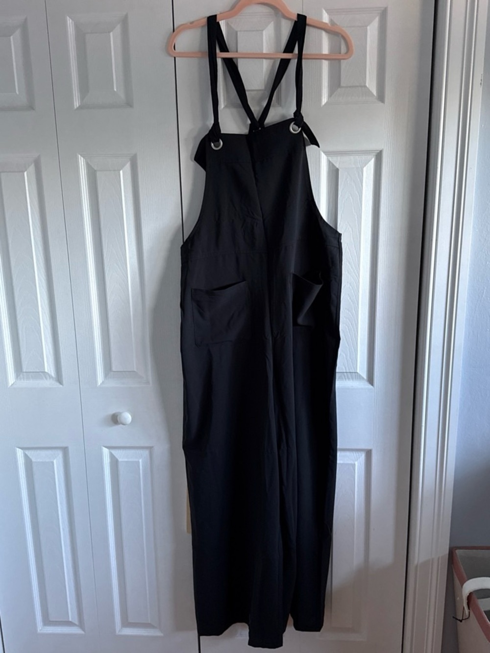 ODDY Black Wide-Leg Jumpsuit with Front Pockets